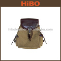 Canvas and genuine leather traveling/sport backpack bag